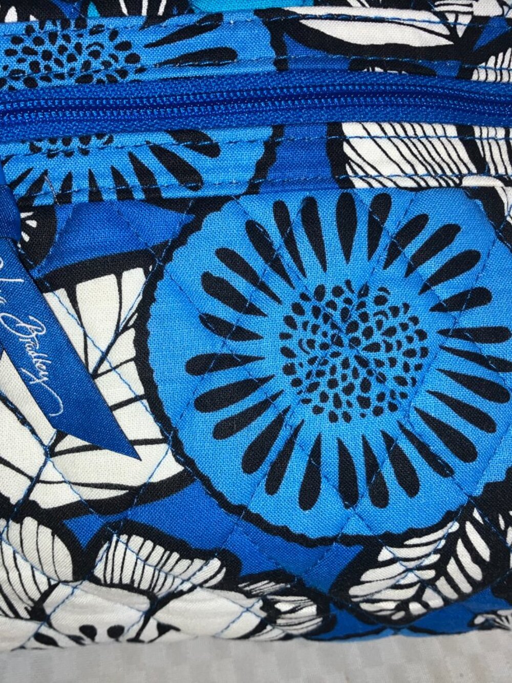 Vera Bradley Emily Satchel Handbag Purse Women OS Blue Bayou Quilted Floral - Picture 2 of 13